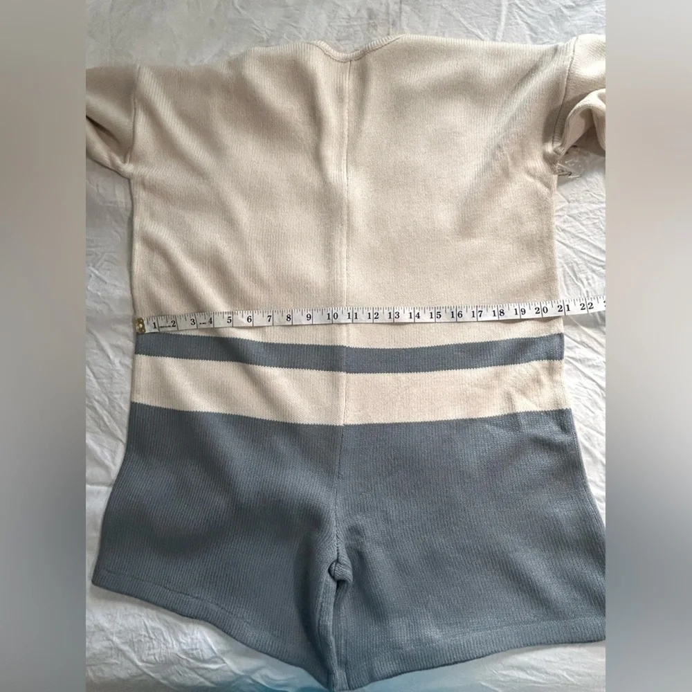 LUCCA Cream and Gray Jumpsuit KNITTED 
NAVY - - Picture 10 of 14